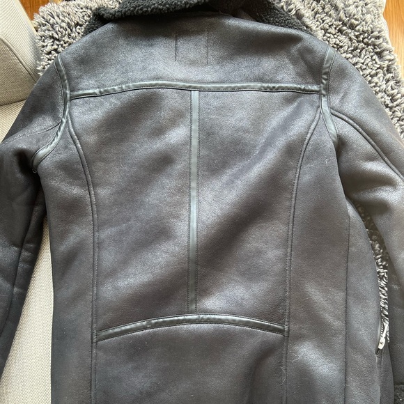 Avec Les Filles Faux Shearling Biker Jacket - Picture 5 of 6